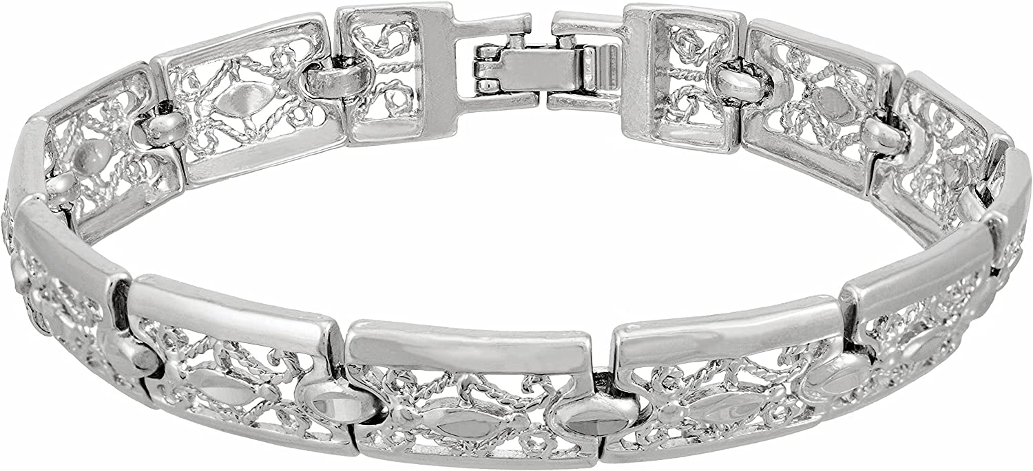 LIFETIME JEWELRY Filigree Bracelet for Women and Men 24k Real Gold Plated Charm - Image 3